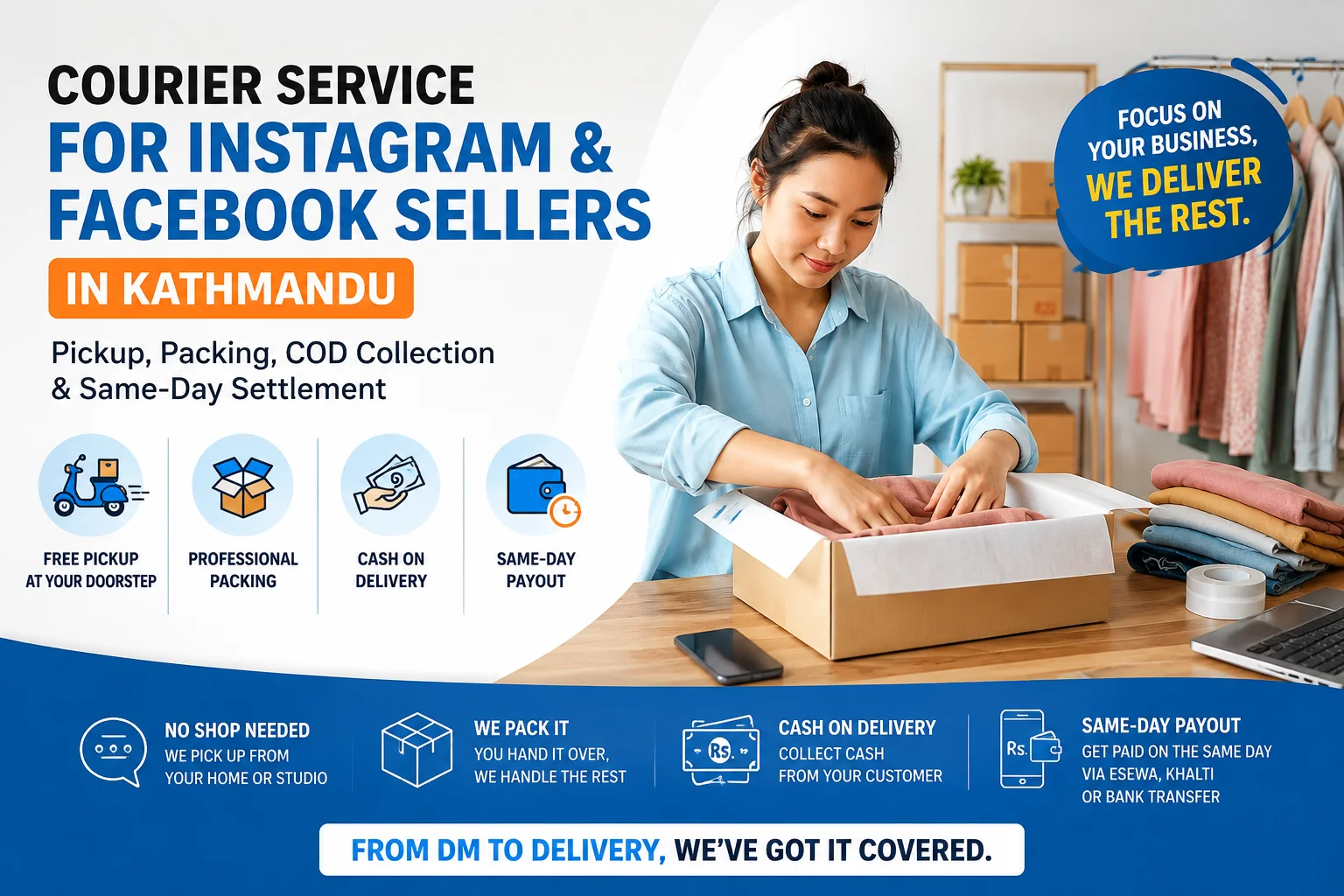 Courier Service for Instagram & Facebook Sellers in Kathmandu